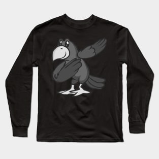 Raven bird crow jackdaw jay hooded crow cute Long Sleeve T-Shirt